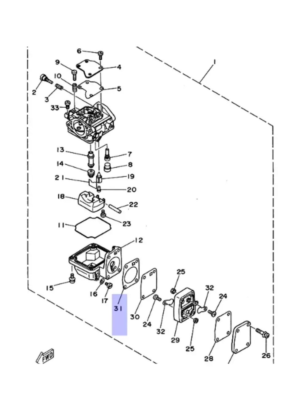 Прокладка топливного насоса 6G1244310100