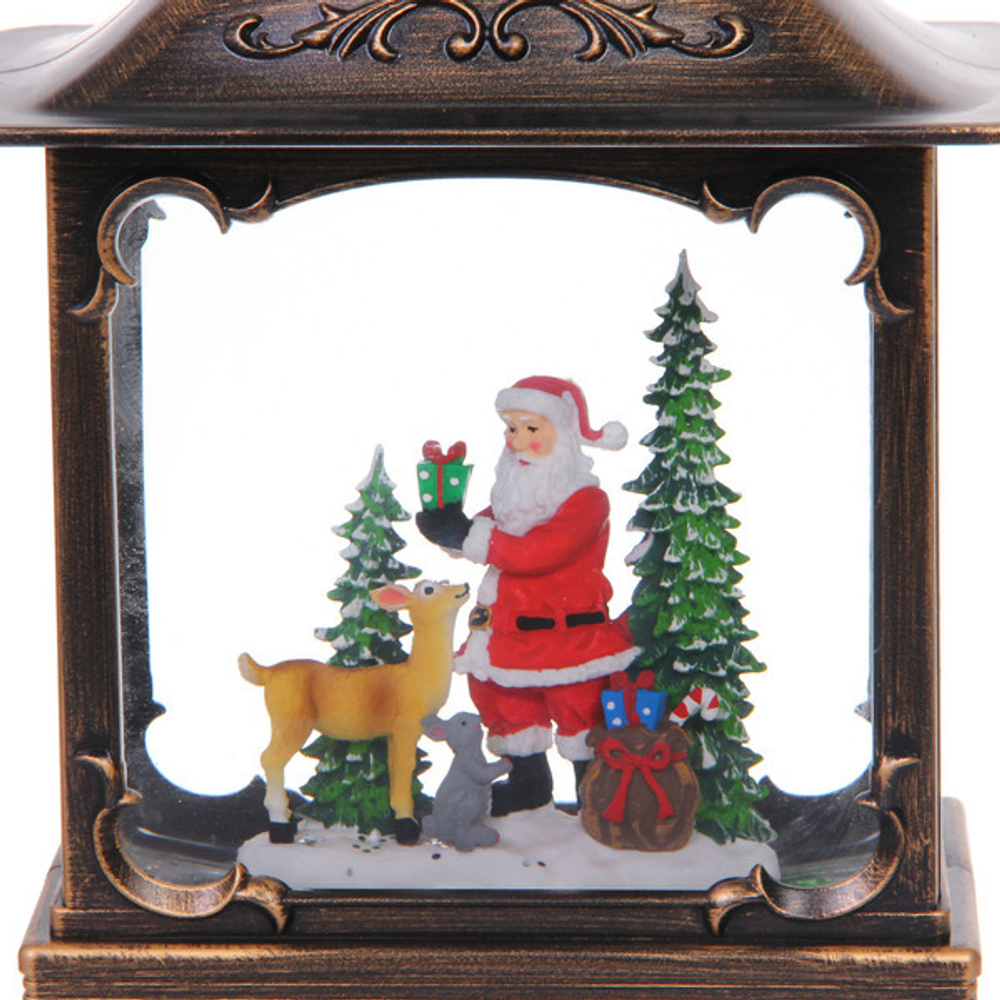 Сувенир с подсветкой «Волшебный пейзаж» 14,3*8*22 см, 8 мелодий, подсветка, эффект снегопада (работает от 3*АА, USB)