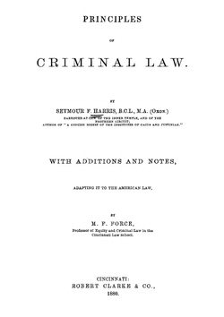 Principles of Criminal Law | Seymour Frederick Harris