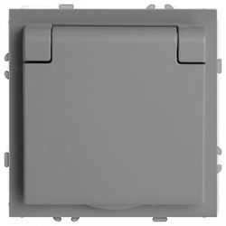 Розетка с заземлением и со шторкой, с крышкой Stekker Эмили 49956