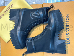 Черные ботинки Louis Vuitton desert boot Laureate на платформе