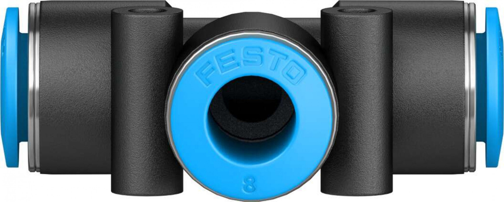 Тройник цанговый прямой Festo QST-8-50 (комплект 50 шт)