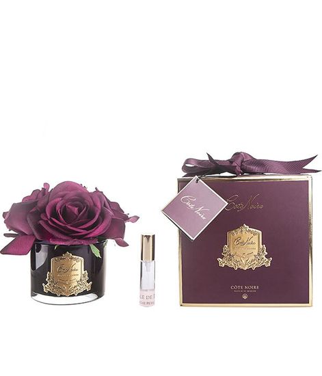 Букет из 5 красных роз в темной вазе, Cote Noire