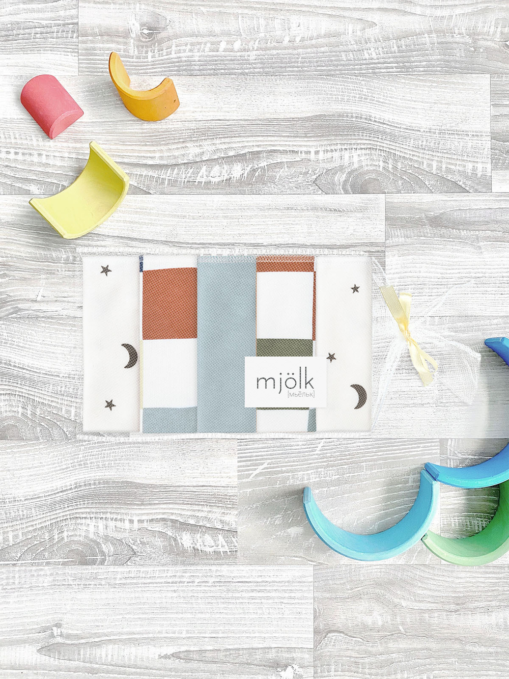 Набор платочков-слюнявчиков Mjölk Шахматы