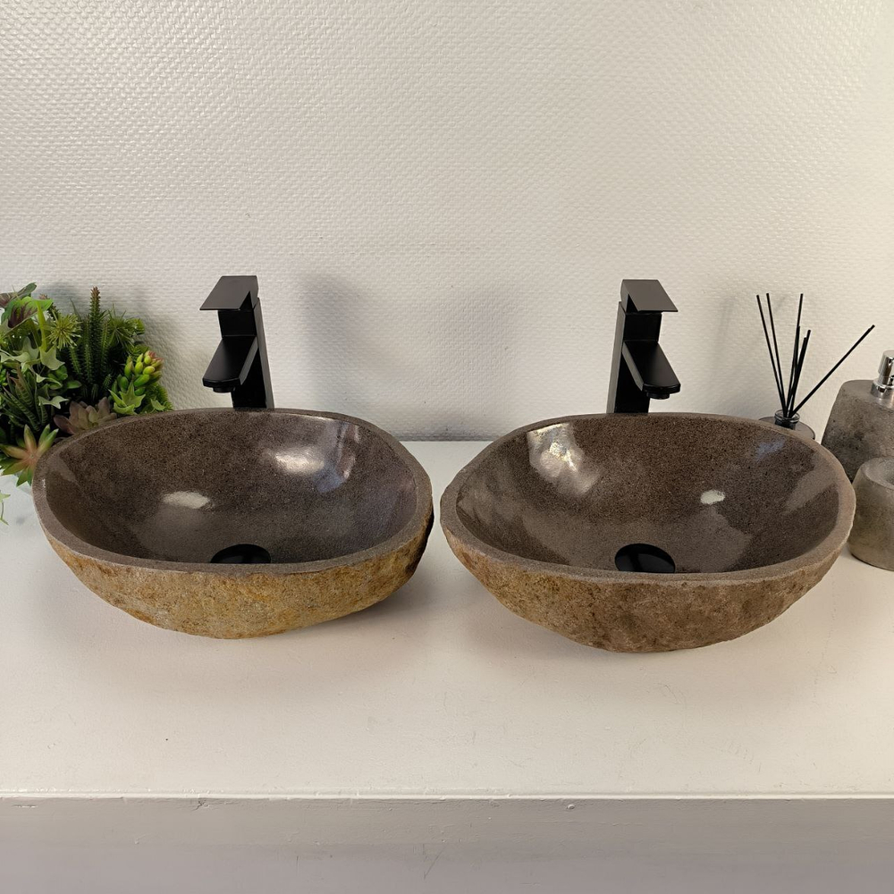 Раковина из речного камня ПАРА! RS-65542 44*33*14 0865