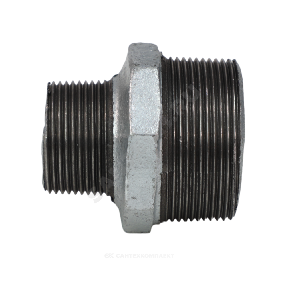Ниппель переходной чугун оц Ду 40х25 (1 1/2"х1") НР Fittex PLUS