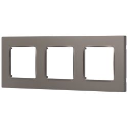 Рамка для розеток и выключателей ЭРА Серия 12 12-5203-16 на 3 поста, Классик, титан