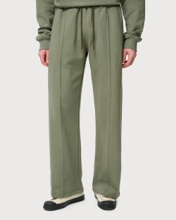 COMME DES FUCKDOWN БРЮКИ ШИРОКИЕ ЗЕЛЕНЫЕ С ЛОГОТИПОМ БРЕНДА