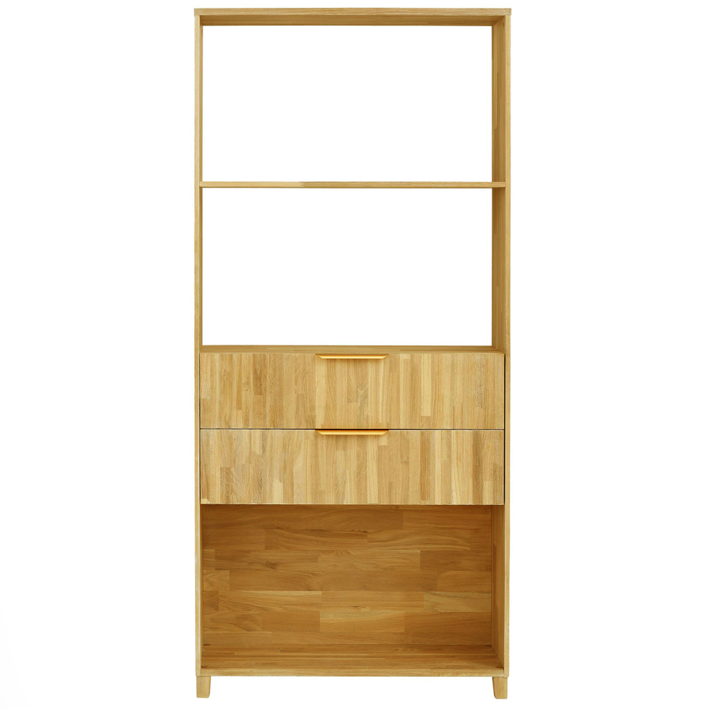 Стеллаж, 85х31х185, Розенбург, деревянный, для книг и игрушек, напольный, из массива дуба, MAKOSA