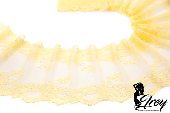 03-229 Кружево эластичные реснички 17 см, желтый