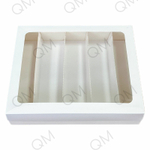 Коробка для макарон и др. кондитерских изделий с окошком и ложементом 265*215*55 мм (белый)