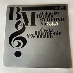 Винтажная виниловая пластинка LP Bohuslav Martinu Богуслав Мартину, Ceska Filharmonie, V Neumann, Symfonie No 3,4,5 (Чехословакия 1979)