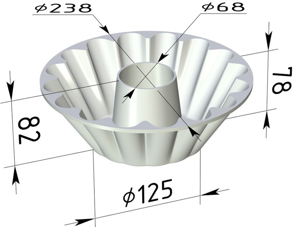 Кексница 238х78 мм