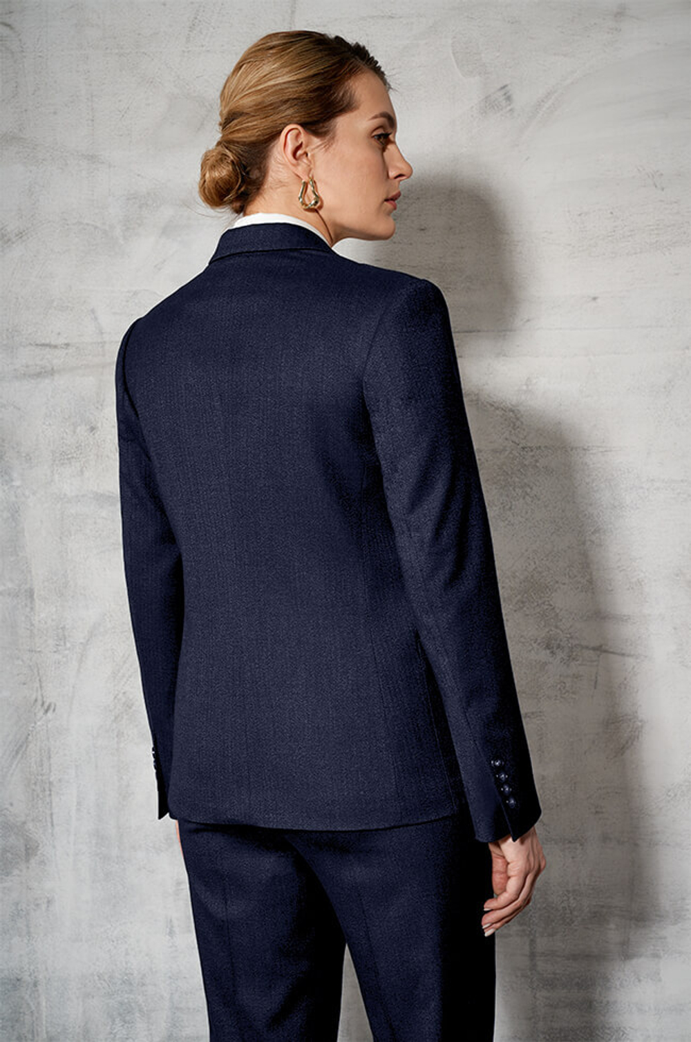 1776 Жакет женский (синий жаккард)