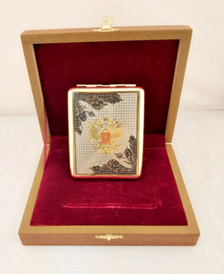 Портсигар "Герб РФ" №2 двусторонний на 20 сигарет