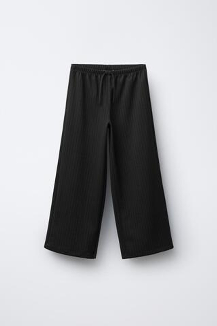 ZARA БРЮКИ ЖАККАРД, ЧЕРНЫЙ
