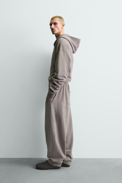 ZARA ДЖОГГЕРЫ BALLOON FIT С ЭФФЕКТОМ ПОТЕРТОСТИ, СВЕТЛО-СЕРЫЙ