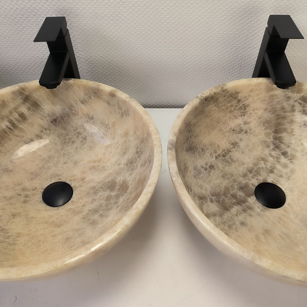 Раковина из оникса ПАРА! Bowl Grey TinLip BO-62977 45*45*17 42