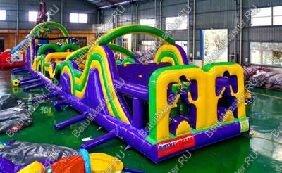 Надувной батут "Длинная полоса препятствий" 29*4*5 м