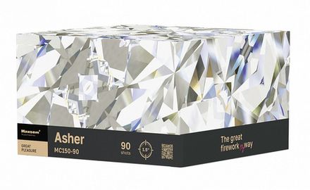 Батарея салютов "Asher" MC150-90 90 залпов * 1.5"  (1/1)