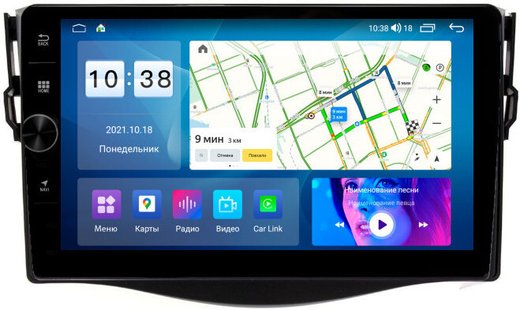 Магнитола для Toyota RAV4 30 2005-2012, Vanguard - Parafar PF018-1FHDAV на Android 13, 8-ядер, 2Гб+32Гб, CarPlay, 4G SIM-слот