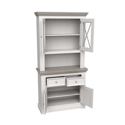 Буфет «Форест» малый белый воск/антрацит