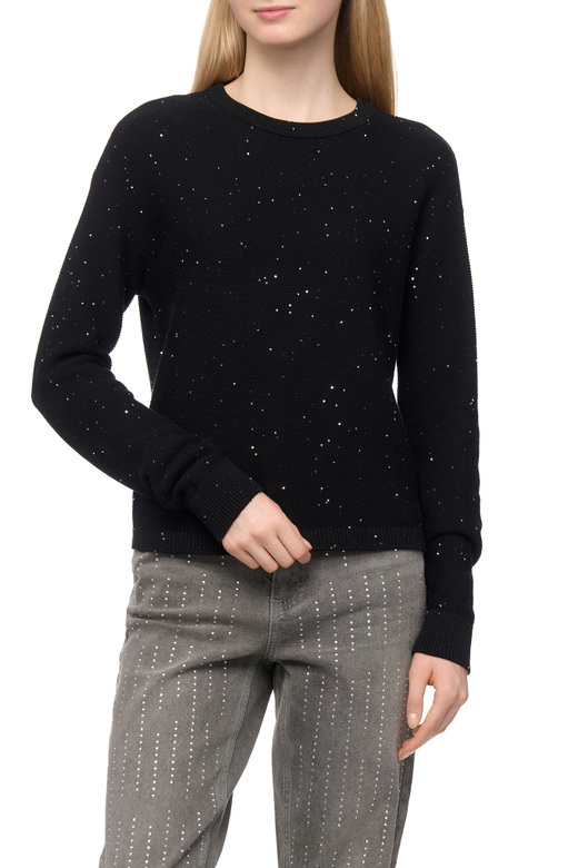 Джемпер из хлопка с пайетками