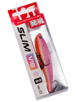 Воблер вертикальный Lucky John Slim VIB S 80, цвет 328