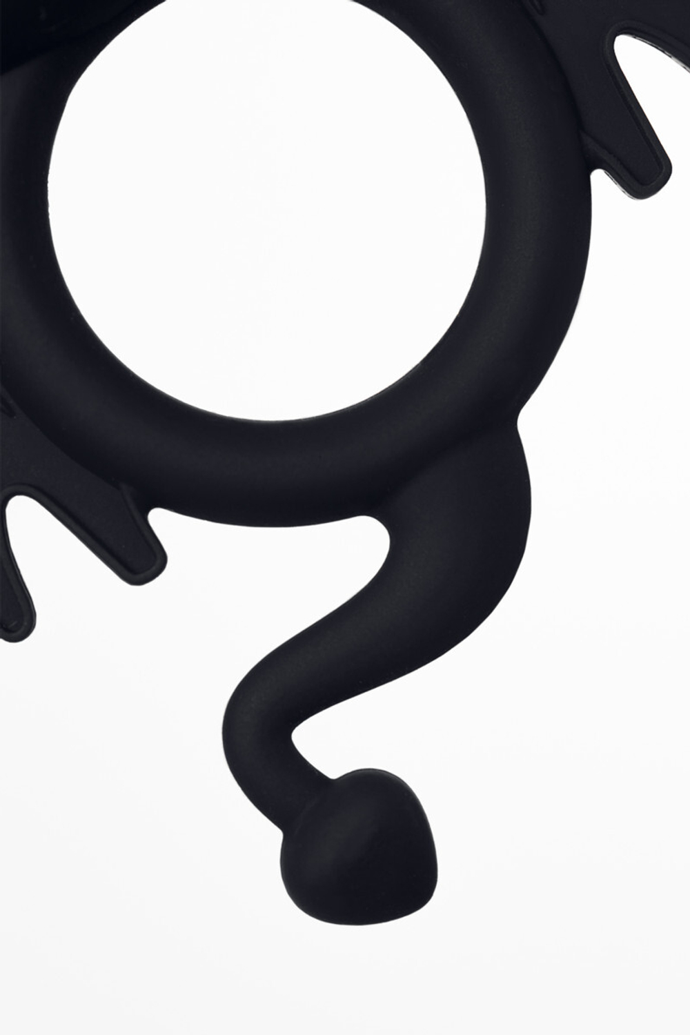 Эрекционное кольцо на пенис JOS COCKY DEVIL, силикон, черный, 8,5 см