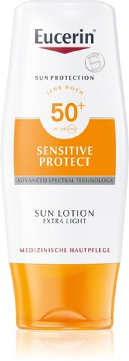 Eucerin Sun Sensitive Protect - суперлегкий солнцезащитный лосьон SPF 50+ /   150  ml  / GTIN 4005800066023