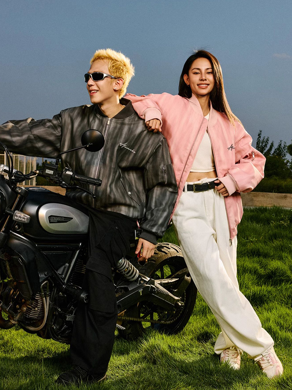 Бомбер HARSHandCRUEL "Color Diffusion" MA-1 Bomber Jacket