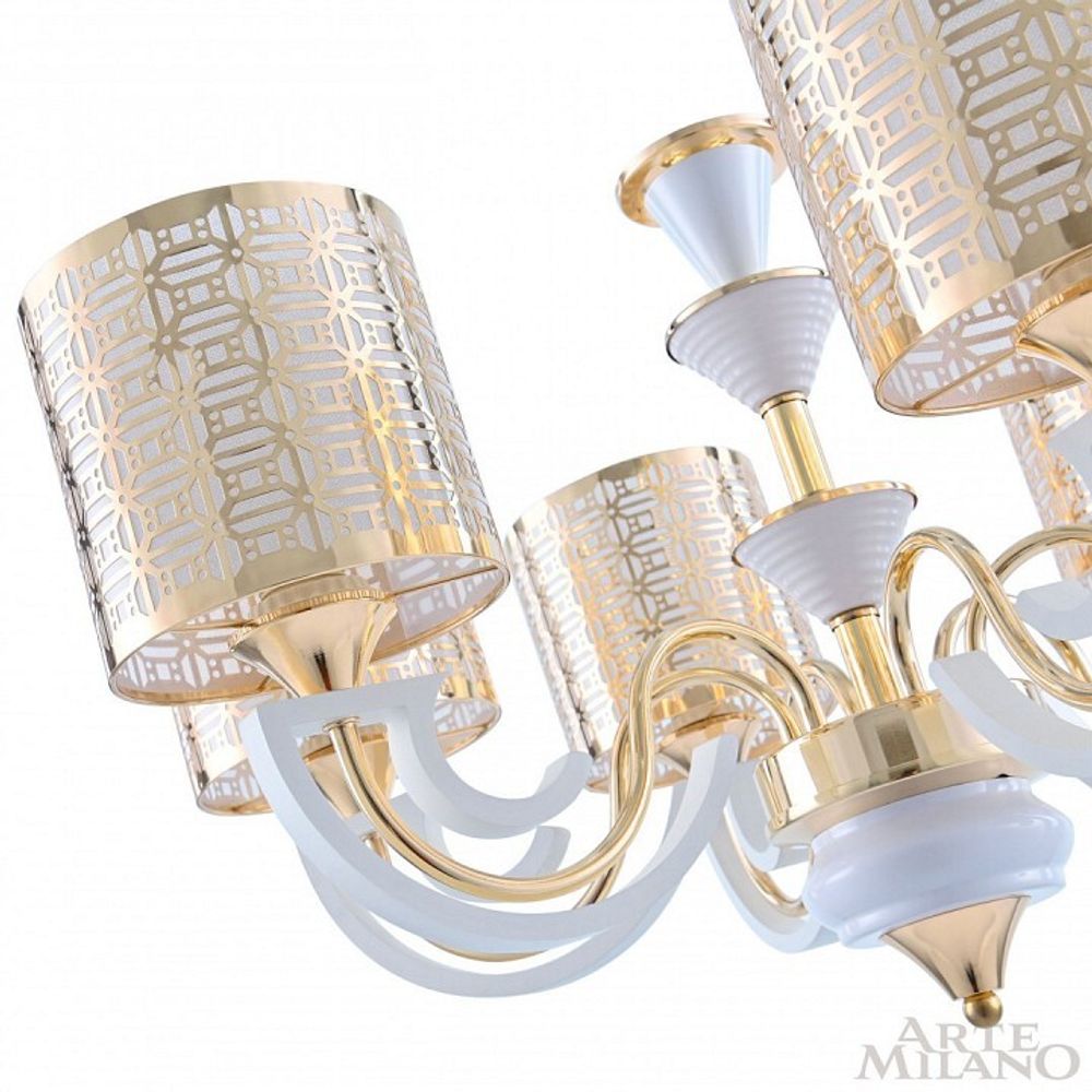 Подвесная люстра Arte Milano Florentia-8857 308857/5 Wh/Gd