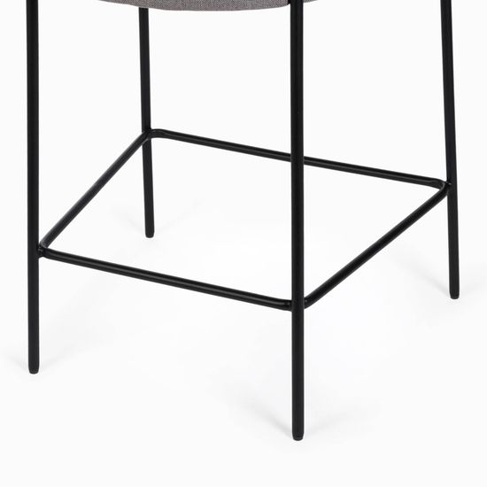 Полубарный стул Arbol черный металлический каркас, мягкое сиденье и спинка