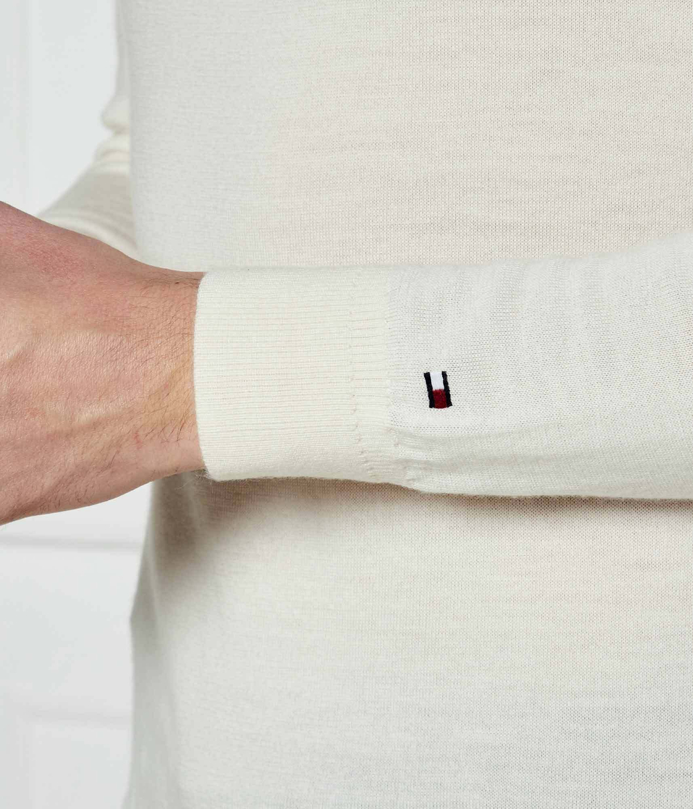 Хлопковый гольф Tommy Hilfiger - кремовый(MW0MW36537)