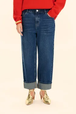 Джинсы прямые (Просто и со вкусом), темно-синие