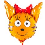 Шар с клапаном (10''/25 см) Мини-фигура, Голова, Три Кота, Карамелька 1 шт.