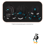 Рюкзак Först F-Cute "Unicorn" 37*29*17см, 3 отделения, 2 кармана, анатомическая спинка