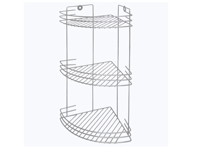 Полка 3-х ярусная угловая 19*19*40см хром