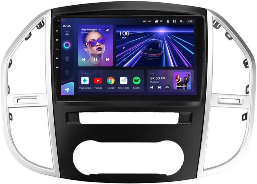 Магнитола для Mercedes-Benz Vito 2014+ - Teyes CC3 Android 10, ТОП процессор, 4/32 Гб, CarPlay, SIM-слот