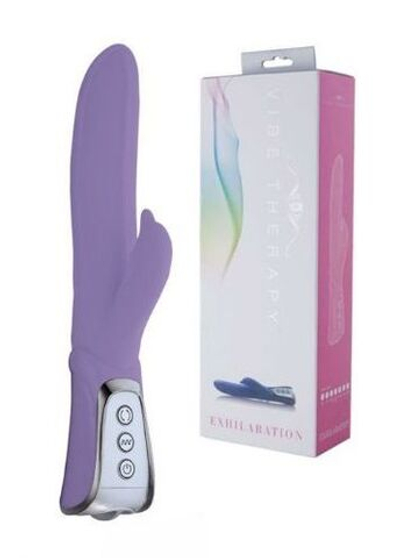 Фиолетовый вибратор VIBE THERAPY EXHILARATION - 23 см. (Цвет: фиолетовый)