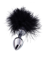 Анальная втулка маленькая с черной опушкой 8,5 см