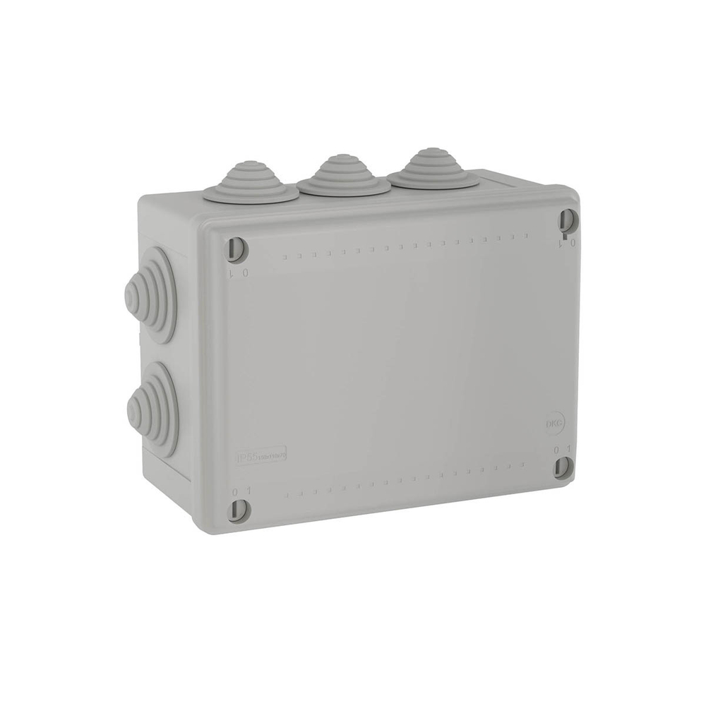 54100 коробка ответвительная с 10 кабельными вводами 190х140х70 DKC