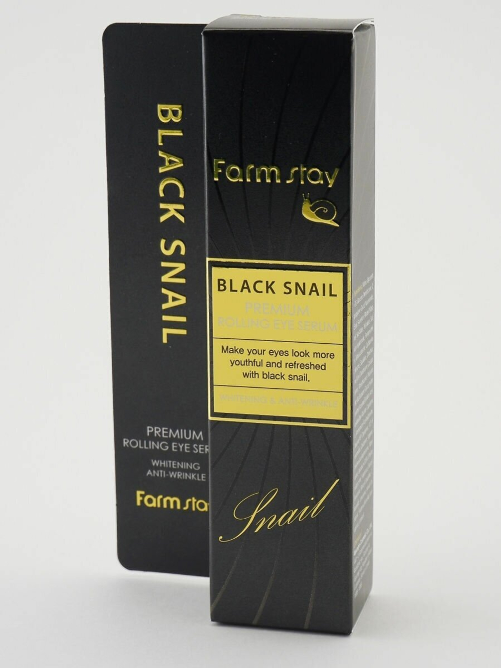 FarmStay Антивозрастная сыворотка для кожи вокруг глаз с муцином улитки Black Snail Premium Rolling Eye Serum 25 мл.