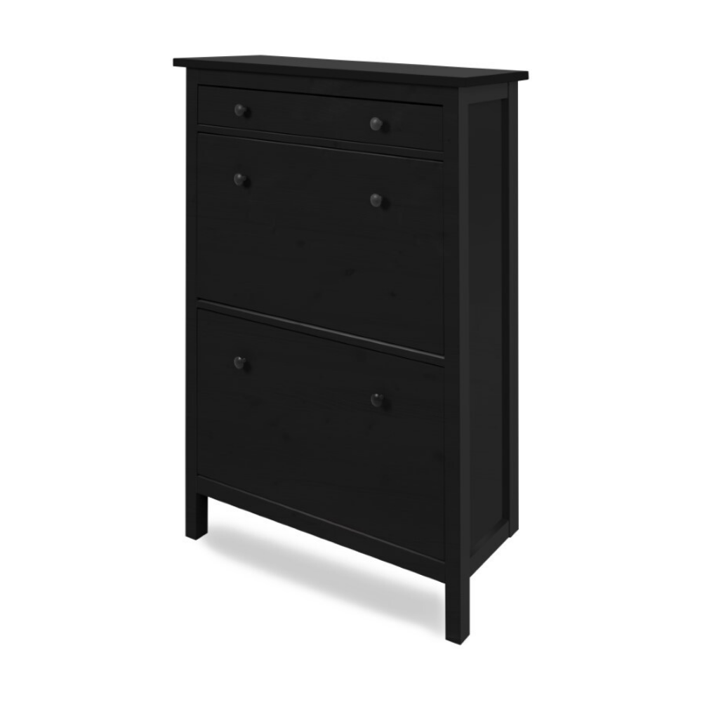 Обувница 3 ящика КЫМОР (HEMNES), 89х31х128 см, черный