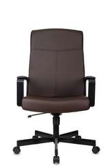 Кресло руководителя Бюрократ DOMINUS коричневый/черный эко.кожа крестов. металл