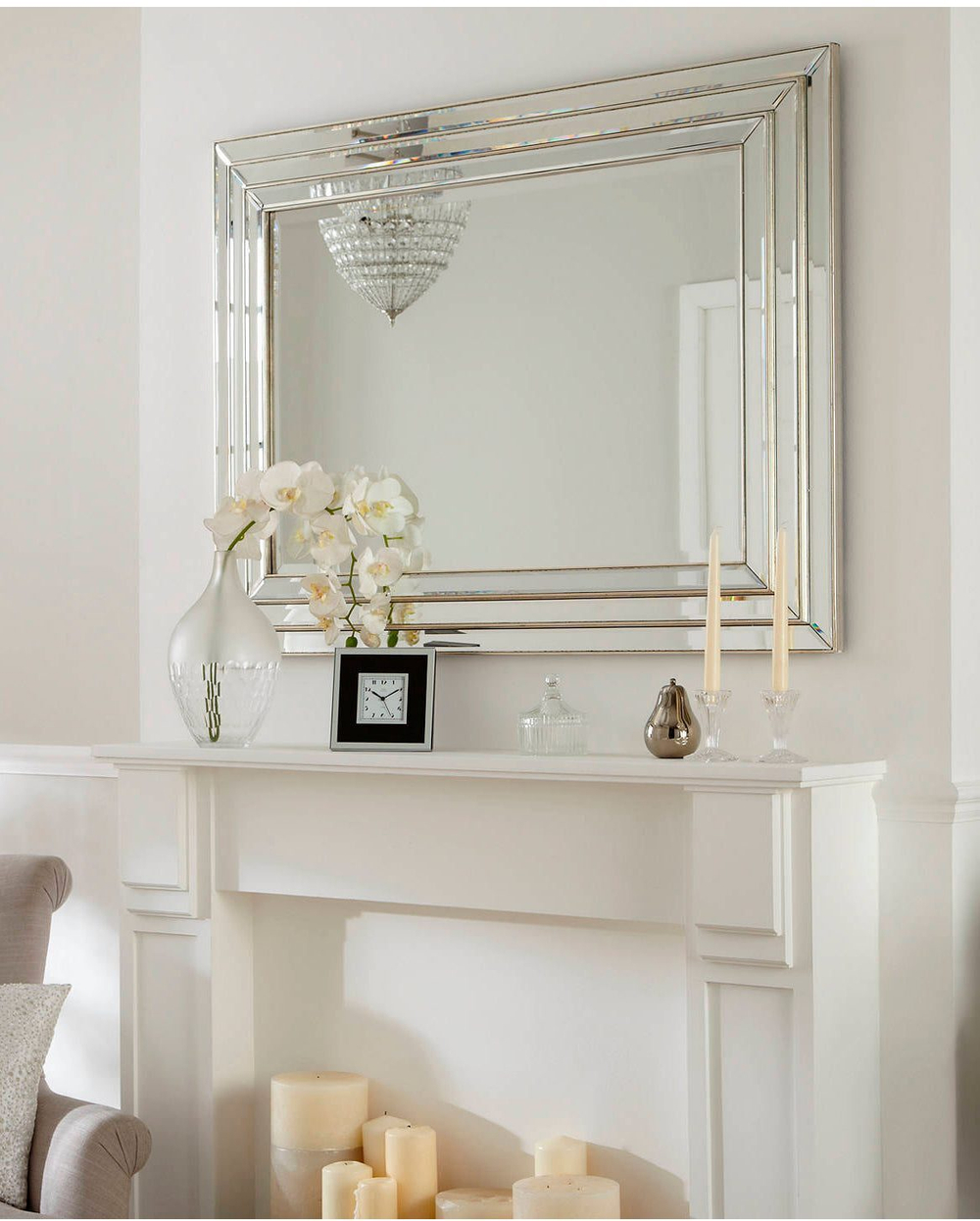 Зеркало в раме "Пасадена" Silver