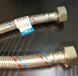 Подводка гибкая для воды оплетка из нерж стали г/г 1/2" 1,5м