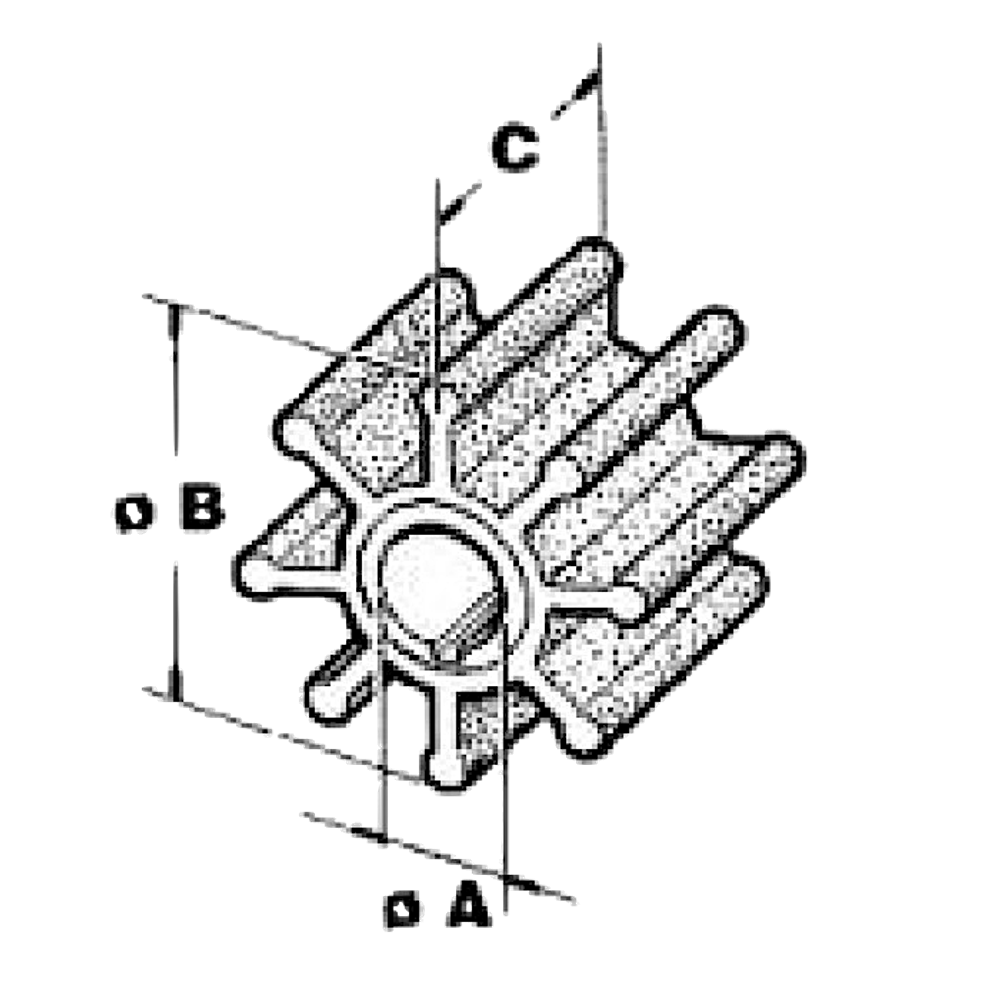 Yamaha Крыльчатка охлаждения 662-44352-01 ( ТМ ) 5/ 8