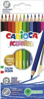 Карандаши цветные акварельные CARIOCA "Acquarell", 24 цвета, шестигранные, заточенные, 42858