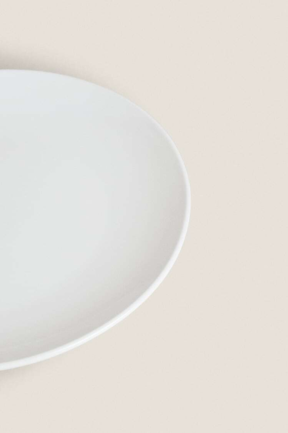 ZARA HOME ТАРЕЛКА ДЛЯ УЖИНА ИЗ КЕРАМОГРАНИТА, БЕЛЫЙ